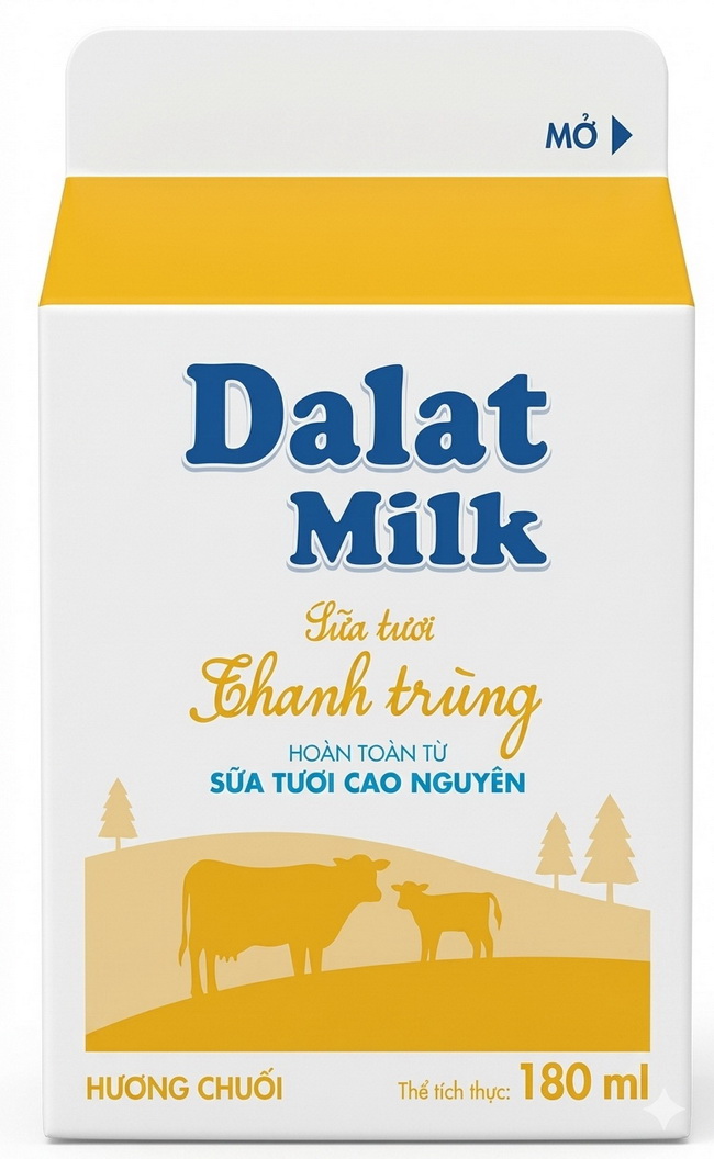 SỮA THANH TRÙNG CHUỐI DALATMILK 180ML
