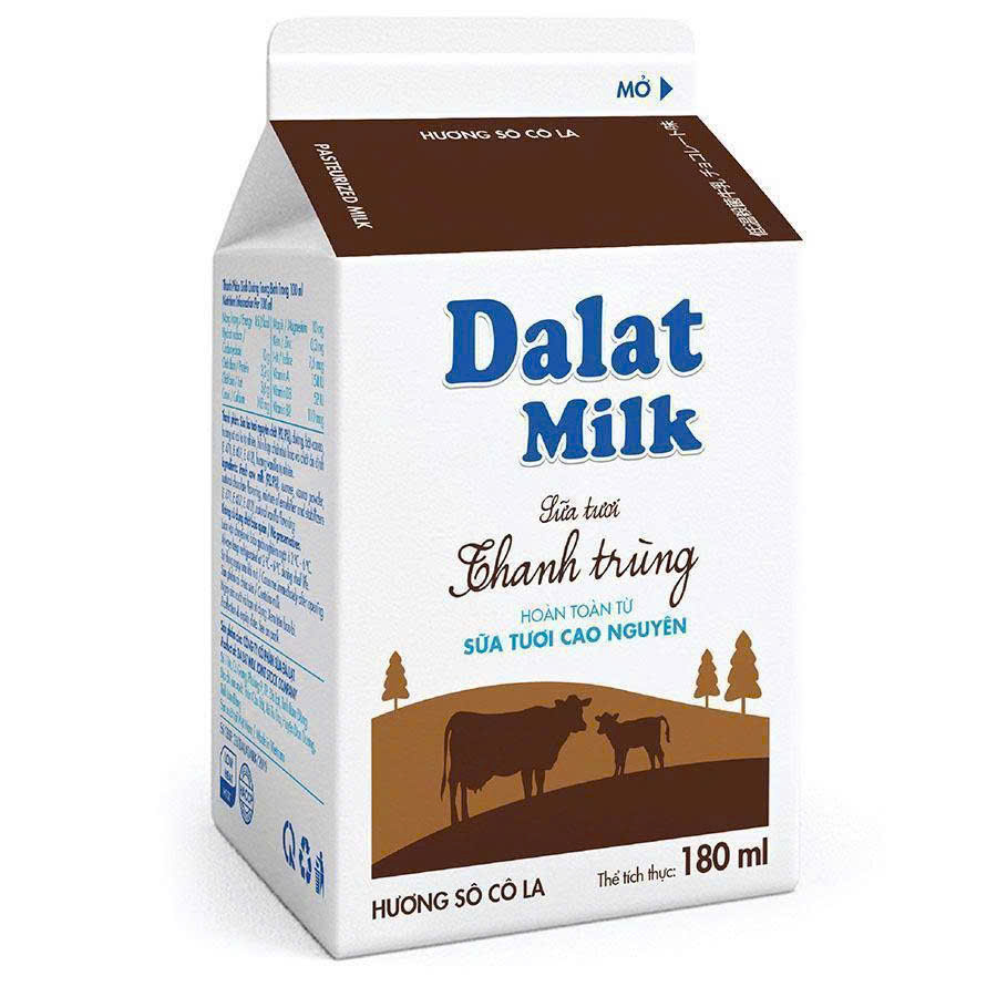 SỮA TƯƠI THANH TRÙNG HƯƠNG SÔ CÔ LA 180 ML